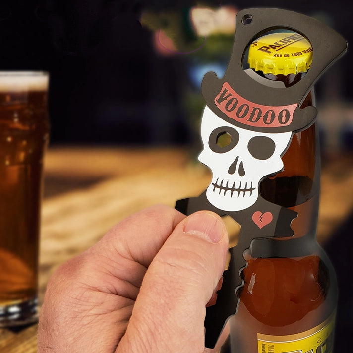 The Voodoo Doll Multifunction Pocket Tool Portable and pocket sized multi tool. Practical everyday carry for DIY projects, camping, backpacking, glamping or hiking!